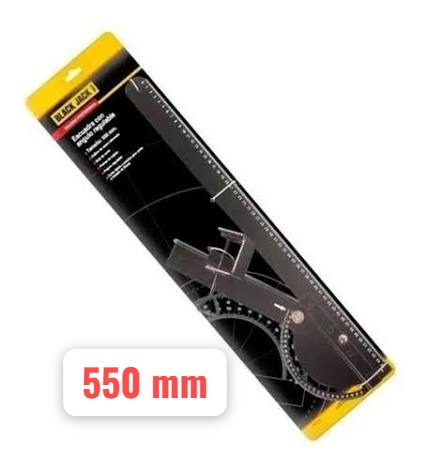 ESCUADRA C/ANGULO REF. 550mm NEGRA BLACK JACK