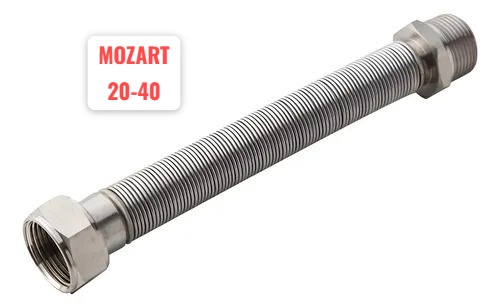 FLEXIBLE EXTENSIBLE 1/2´´ *MOZART* 20 A 40CM ACERO INOX 304