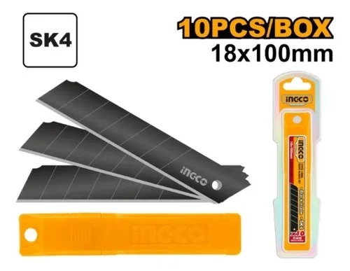 REPUESTO CUTTER BLISTER NEGRO X 10 HOJAS CUTTER SK4 18 X100MM
